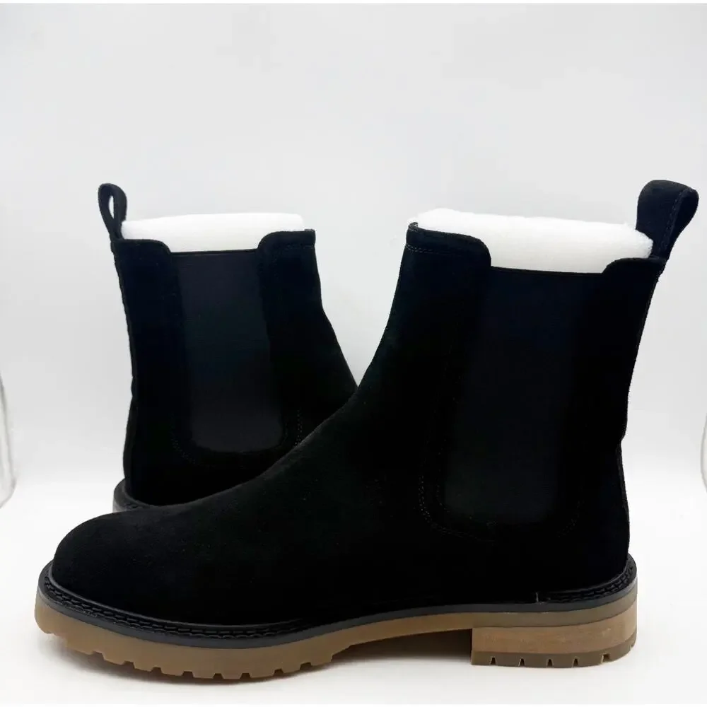Saint Morta Men's Chunky Chelsea Boots Size 12 EU 46 Black Suede Gum NIB